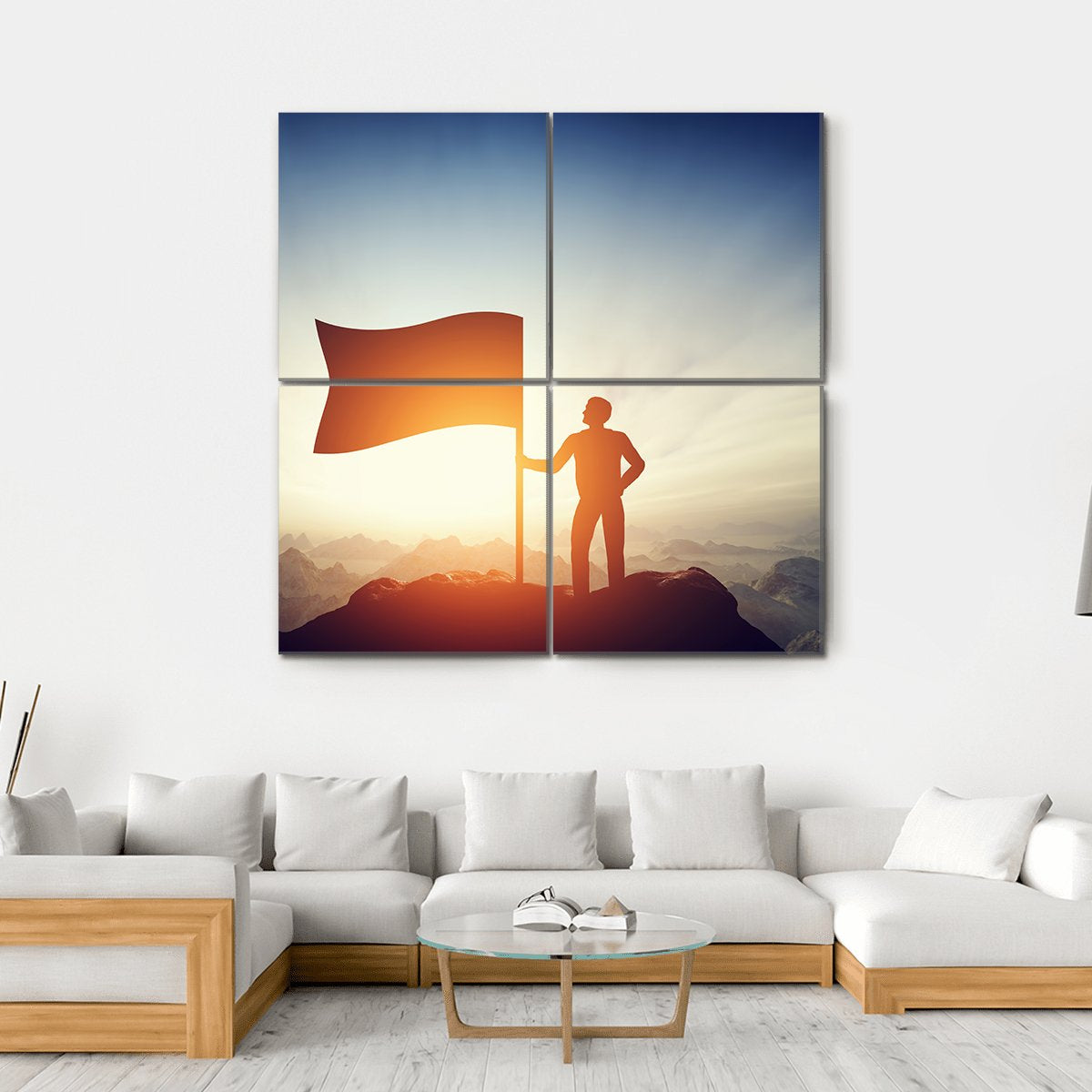 Successful Challenge Concept Canvas Wall Art-4 Square-Gallery Wrap-17" x 17"-Tiaracle