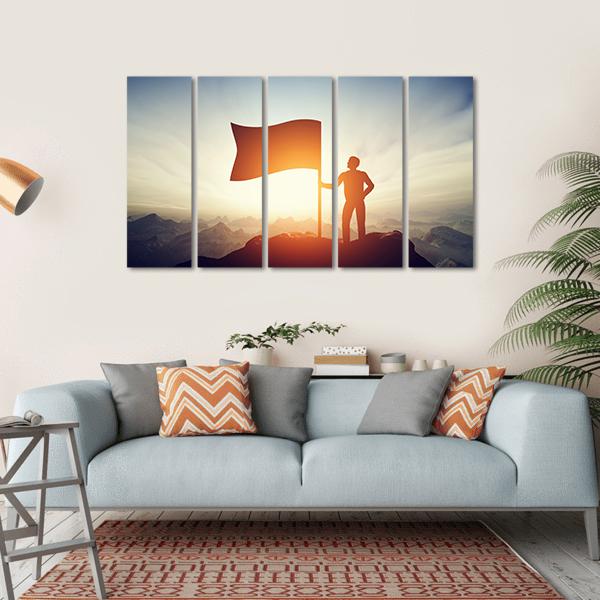 Successful Challenge Concept Canvas Wall Art-5 Horizontal-Gallery Wrap-22" x 12"-Tiaracle