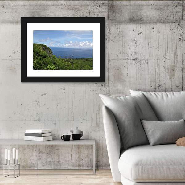 Suicide Cliff In Saipan Canvas Wall Art-3 Horizontal-Gallery Wrap-25" x 16"-Tiaracle