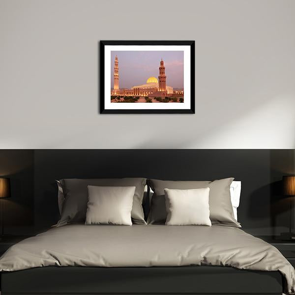 Sultan Qaboos Grand Mosque Canvas Wall Art-3 Horizontal-Gallery Wrap-25" x 16"-Tiaracle