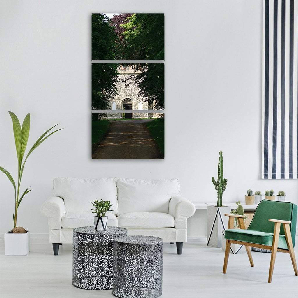 Summer Green Landscape Vertical Canvas Wall Art-3 Vertical-Gallery Wrap-12" x 25"-Tiaracle