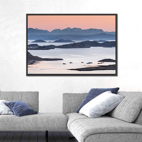 Summer Isles In Scotland Panoramic Canvas Wall Art-1 Piece-36" x 12"-Tiaracle