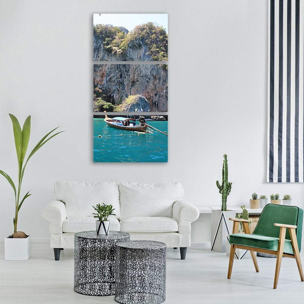 Summer Tourism In Phuket Thailand Vertical Canvas Wall Art-3 Vertical-Gallery Wrap-12" x 25"-Tiaracle