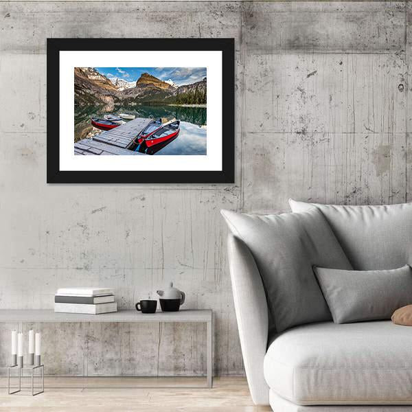 Summertime In The Canadian Rockies Canvas Wall Art-3 Horizontal-Gallery Wrap-25" x 16"-Tiaracle