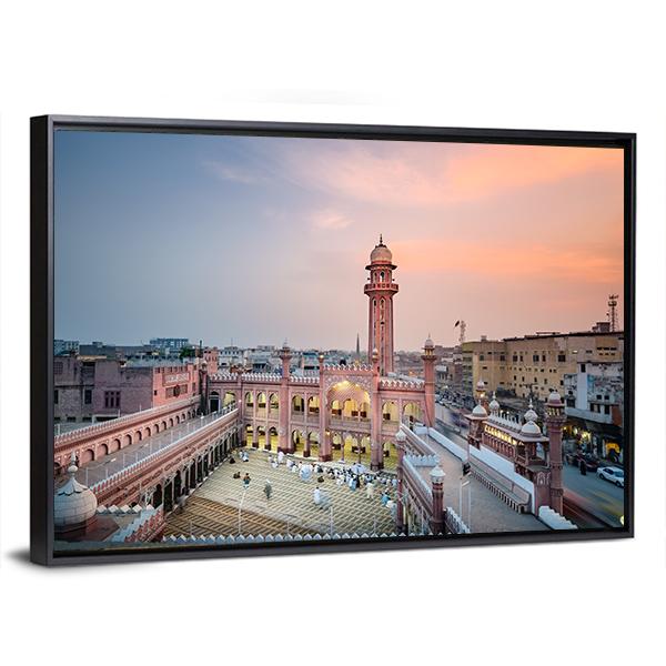 Sunehri Masjid Peshawar Canvas Wall Art-5 Horizontal-Gallery Wrap-22" x 12"-Tiaracle