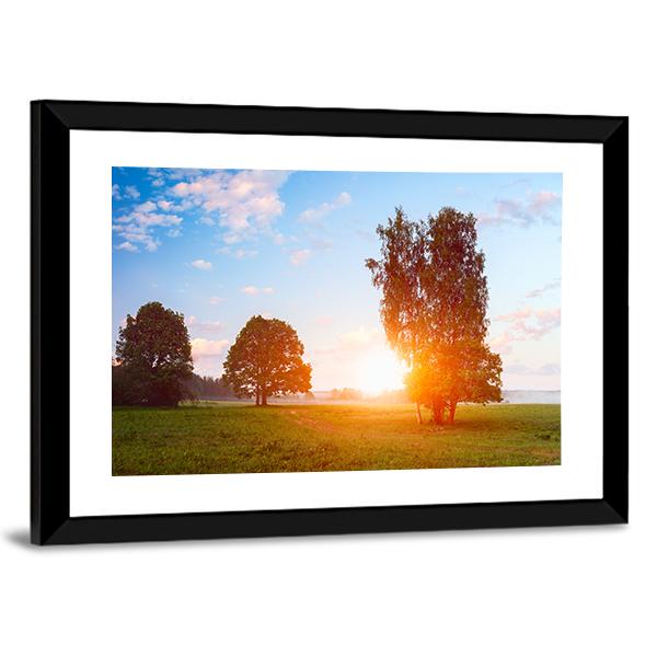 Sunny Summer Morning Canvas Wall Art-3 Horizontal-Gallery Wrap-25" x 16"-Tiaracle
