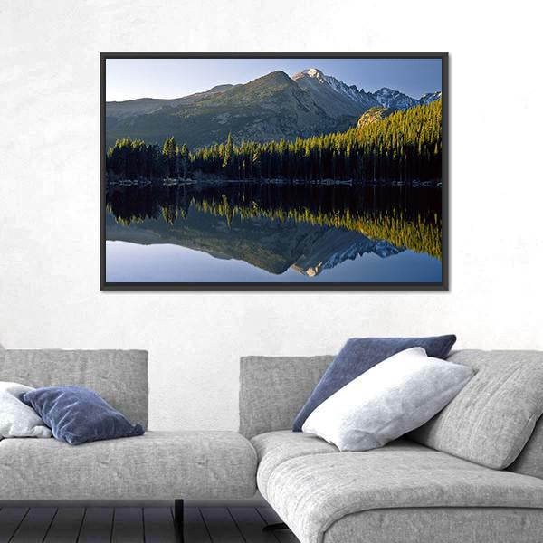 Sunrise At Bear Lake In National Park Canvas Wall Art-3 Horizontal-Gallery Wrap-25" x 16"-Tiaracle
