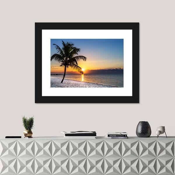 Sunrise At Key West In Florida USA Canvas Wall Art-1 Piece-Framed Print-20" x 16"-Tiaracle