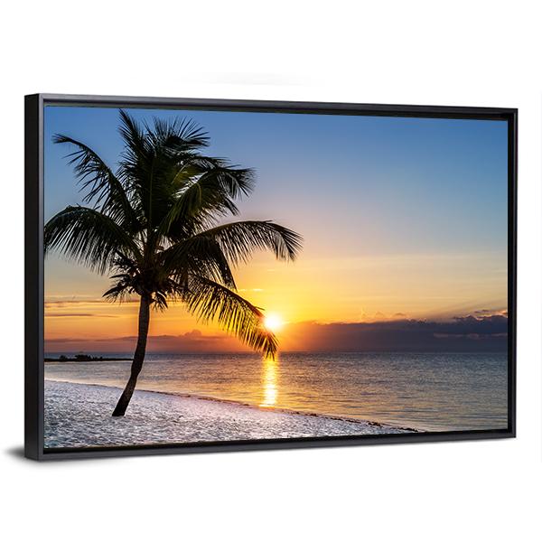 Sunrise At Key West In Florida USA Canvas Wall Art-3 Horizontal-Gallery Wrap-25" x 16"-Tiaracle
