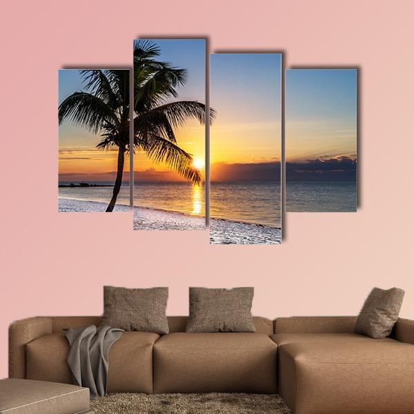 Sunrise At Key West In Florida USA Canvas Wall Art-4 Pop-Gallery Wrap-50" x 32"-Tiaracle
