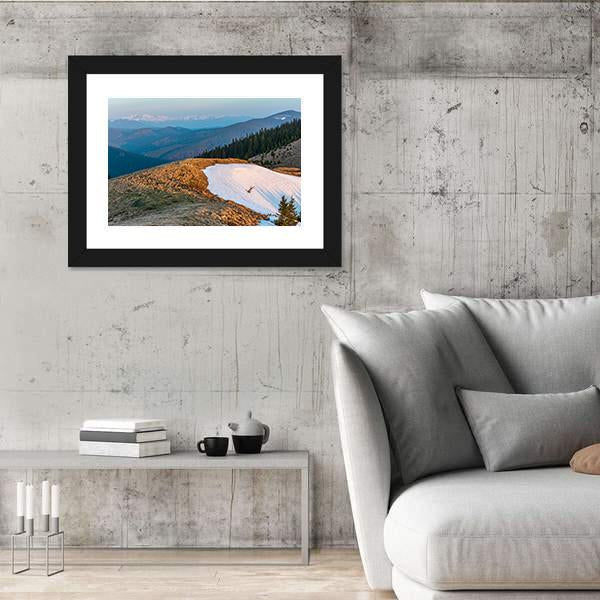 Sunrise Landscape In Spring Carpathian Mountains Canvas Wall Art-3 Horizontal-Gallery Wrap-25" x 16"-Tiaracle