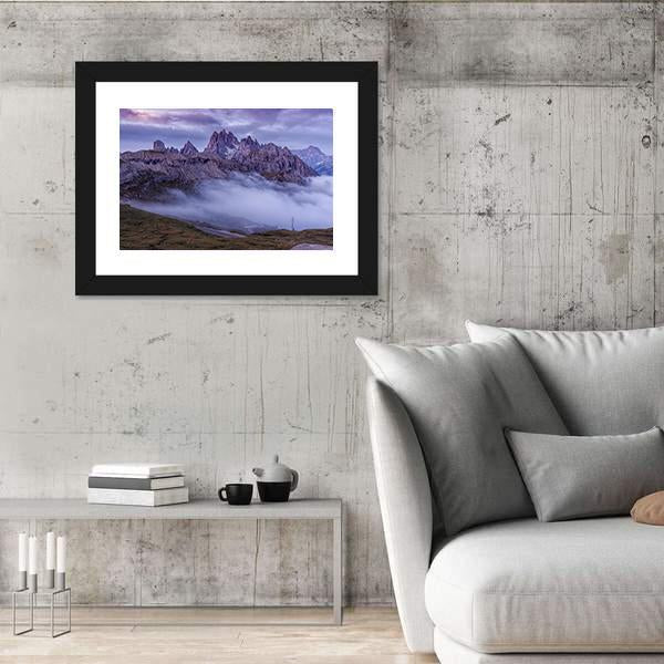 Sunrise On The Dolomites Canvas Wall Art-3 Horizontal-Gallery Wrap-25" x 16"-Tiaracle