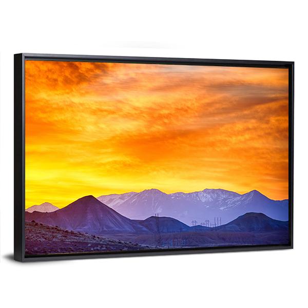 Sunrise Over Colorado Rocky Mountains Canvas Wall Art-3 Horizontal-Gallery Wrap-25" x 16"-Tiaracle