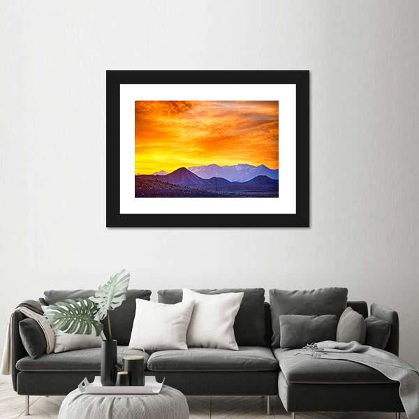 Sunrise Over Colorado Rocky Mountains Canvas Wall Art-3 Horizontal-Gallery Wrap-25" x 16"-Tiaracle