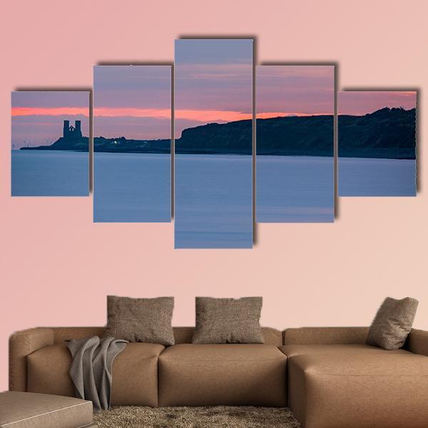 Sunrise Over Herne Bay In England Canvas Wall Art-5 Star-Gallery Wrap-62" x 32"-Tiaracle