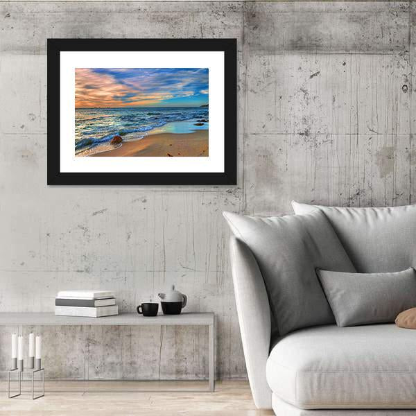 Sunset Beach Perth Western Australia Canvas Wall Art-3 Horizontal-Gallery Wrap-25" x 16"-Tiaracle