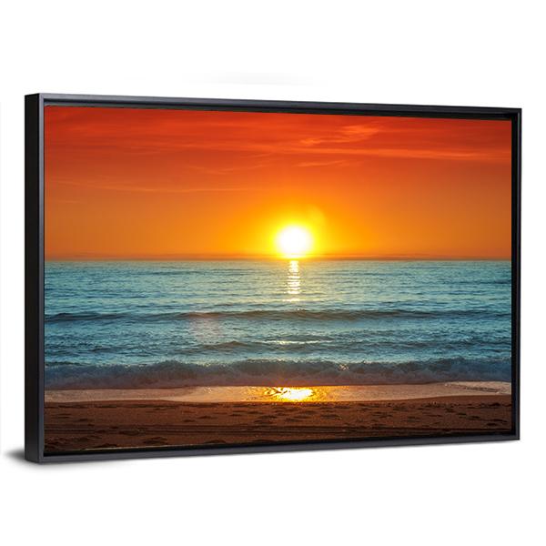 Sunset In Almeria Canvas Wall Art-3 Horizontal-Gallery Wrap-25" x 16"-Tiaracle