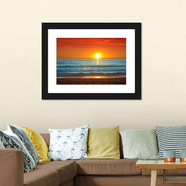 Sunset In Almeria Canvas Wall Art-3 Horizontal-Gallery Wrap-25" x 16"-Tiaracle