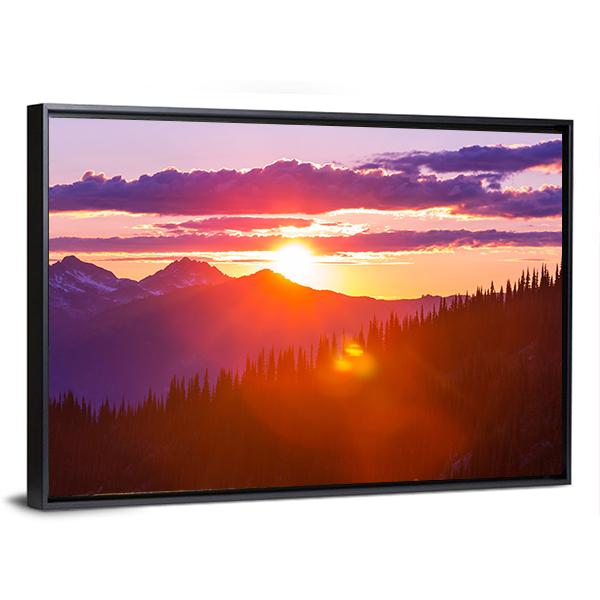 Sunset On Summit Haleakala Canvas Wall Art-3 Horizontal-Gallery Wrap-25" x 16"-Tiaracle