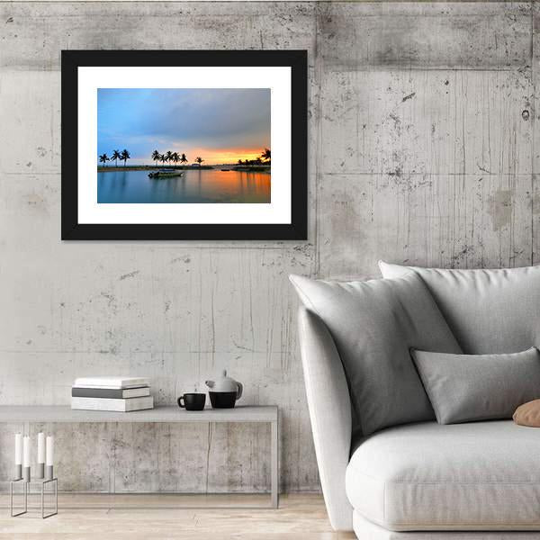 Sunset Over Island Of Malaysia Panoramic Canvas Wall Art-1 Piece-36" x 12"-Tiaracle