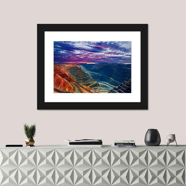 Super Pit Kalgoorlie Canvas Wall Art-1 Piece-Framed Print-20" x 16"-Tiaracle
