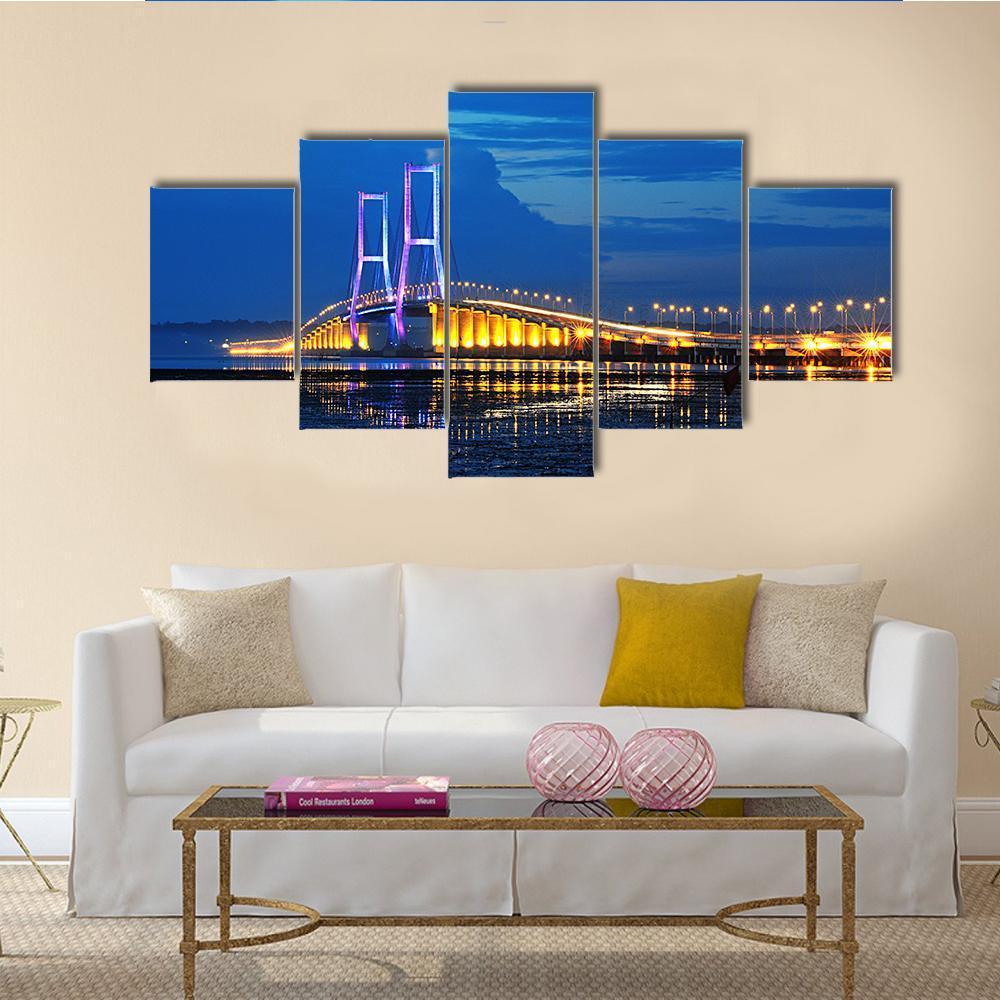 Surmadu Bridge Canvas Wall Art-5 Star-Gallery Wrap-62" x 32"-Tiaracle