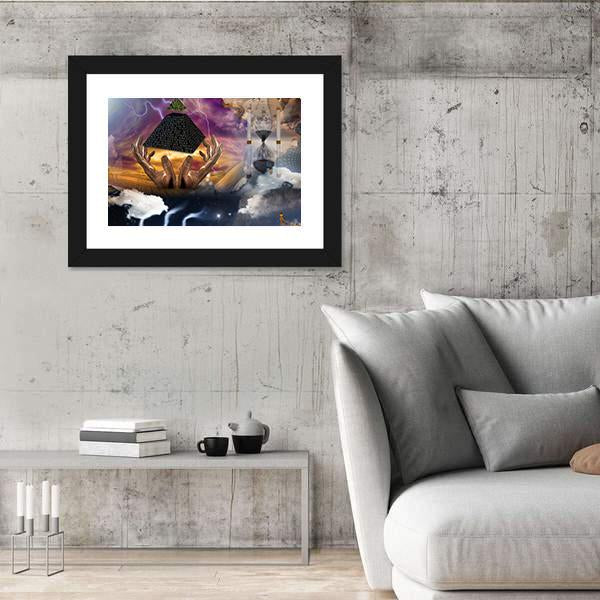 Surreal Composition Canvas Wall Art-3 Horizontal-Gallery Wrap-25" x 16"-Tiaracle