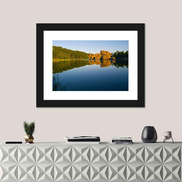 Sylvan Lake In Black Hills Of South Dakota Canvas Wall Art-1 Piece-Framed Print-20" x 16"-Tiaracle