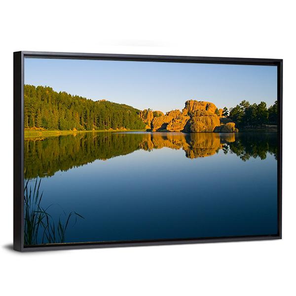 Sylvan Lake In Black Hills Of South Dakota Canvas Wall Art-3 Horizontal-Gallery Wrap-25" x 16"-Tiaracle