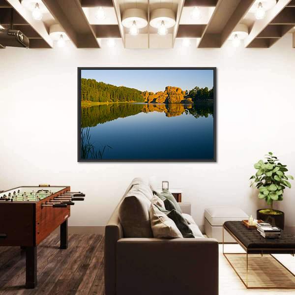 Sylvan Lake In Black Hills Of South Dakota Canvas Wall Art-3 Horizontal-Gallery Wrap-25" x 16"-Tiaracle