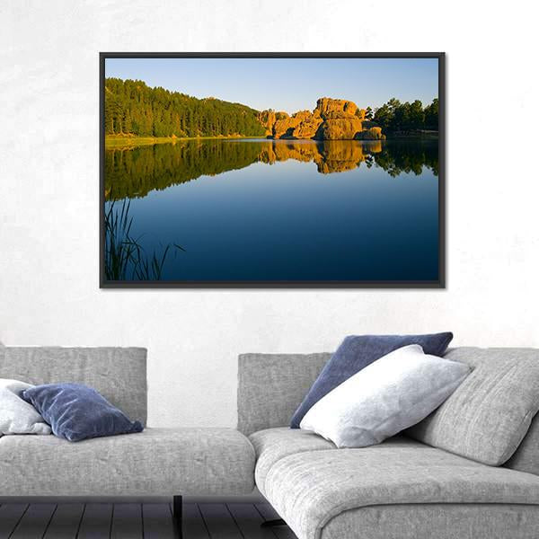 Sylvan Lake In Black Hills Of South Dakota Canvas Wall Art-3 Horizontal-Gallery Wrap-25" x 16"-Tiaracle