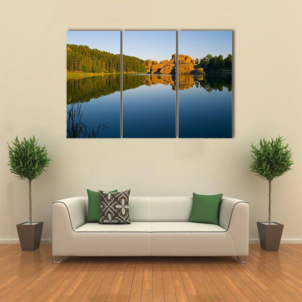 Sylvan Lake In Black Hills Of South Dakota Canvas Wall Art-3 Horizontal-Gallery Wrap-37" x 24"-Tiaracle