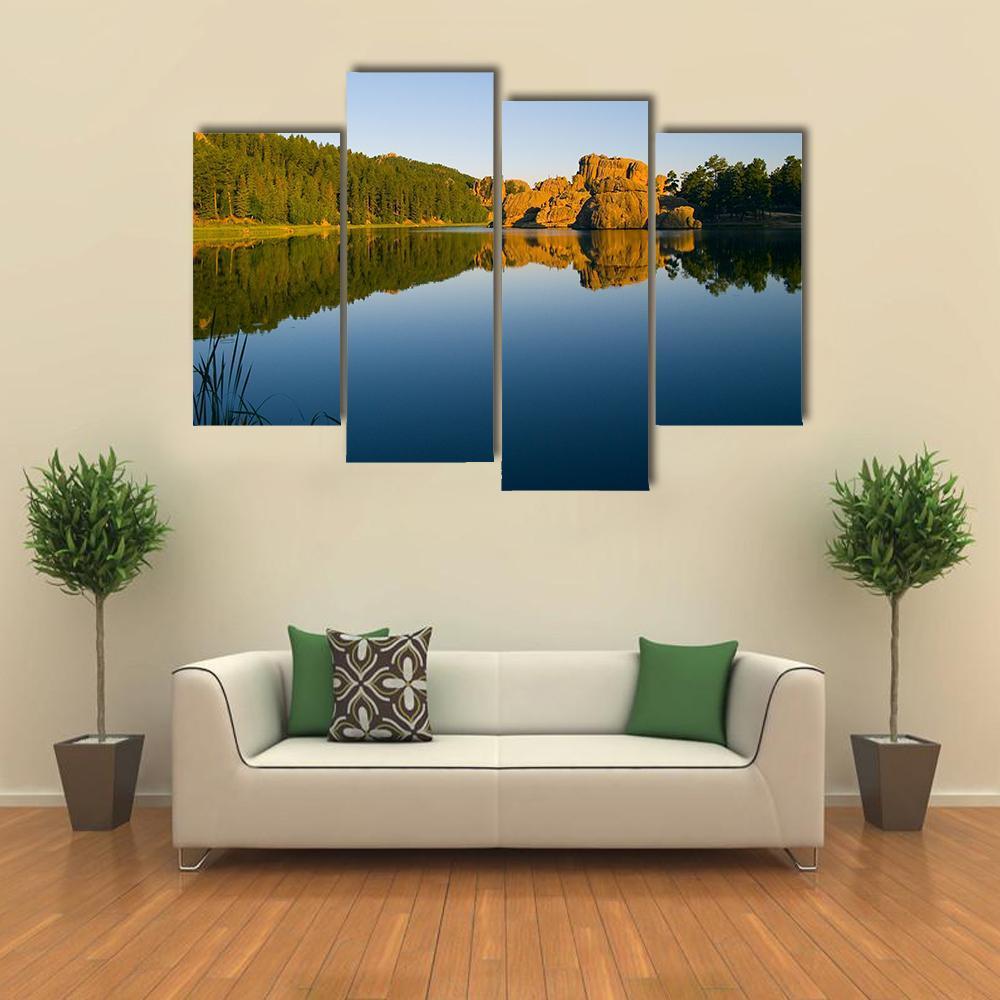 Sylvan Lake In Black Hills Of South Dakota Canvas Wall Art-4 Pop-Gallery Wrap-50" x 32"-Tiaracle