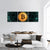 Bitcoin With Binary Code Panoramic Canvas Wall Art-1 Piece-36" x 12"-Tiaracle