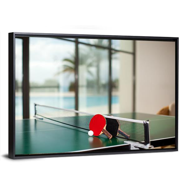 Table Tennis Equipment Panoramic Canvas Wall Art-1 Piece-36" x 12"-Tiaracle