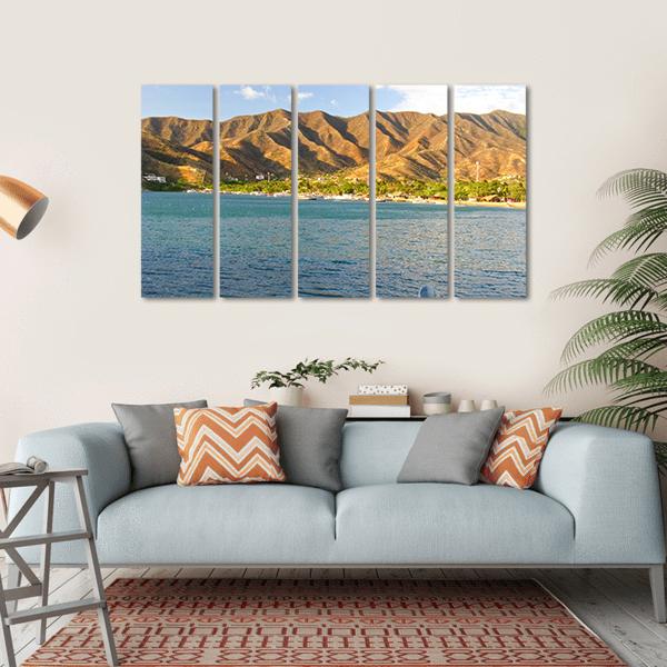 Taganga Bay Colombia Canvas Wall Art-5 Horizontal-Gallery Wrap-22" x 12"-Tiaracle