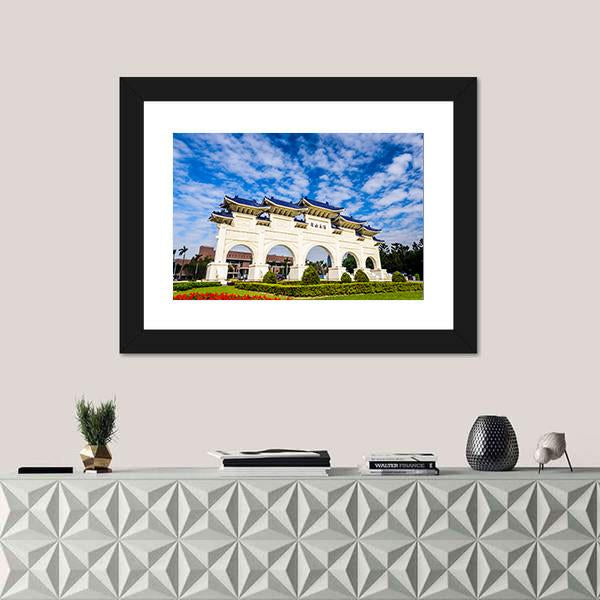 Taiwan National Democracy Memorial Hall Canvas Wall Art-5 Horizontal-Gallery Wrap-22" x 12"-Tiaracle