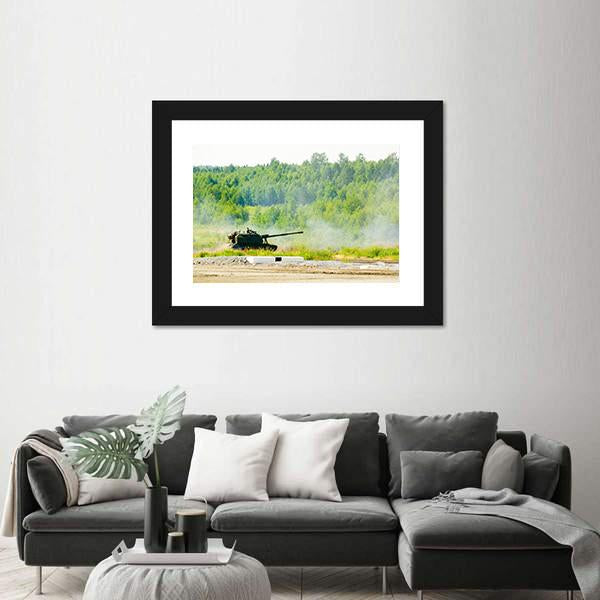 Tank In Nizhniy Tagil Canvas Wall Art-3 Horizontal-Gallery Wrap-25" x 16"-Tiaracle