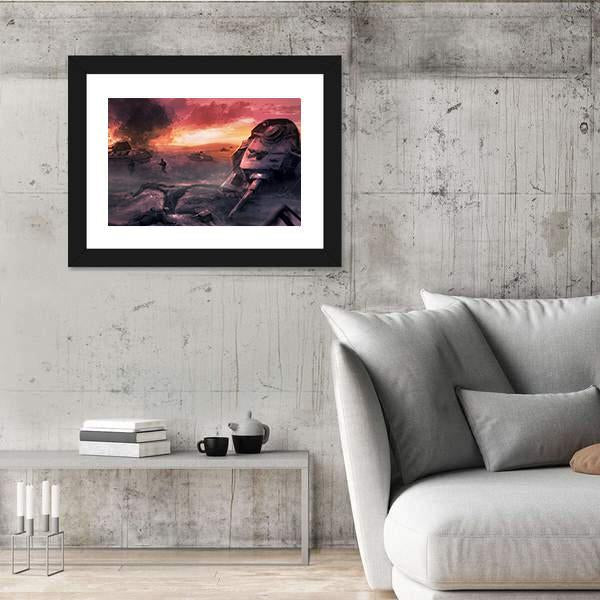 Tank War Battle Canvas Wall Art-3 Horizontal-Gallery Wrap-25" x 16"-Tiaracle