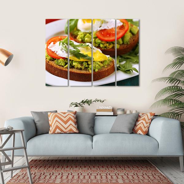 Tasty Sandwiches Canvas Wall Art-4 Horizontal-Gallery Wrap-34" x 24"-Tiaracle