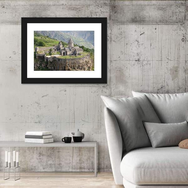 Tatev Monastyr Armenia Canvas Wall Art-3 Horizontal-Gallery Wrap-25" x 16"-Tiaracle