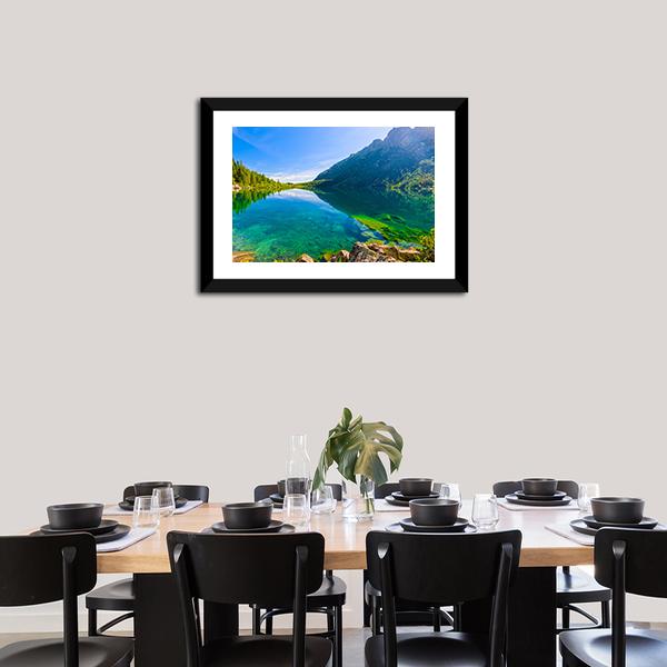 Tatras Sea Eye Lake Canvas Wall Art-3 Horizontal-Gallery Wrap-25" x 16"-Tiaracle