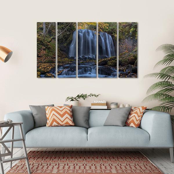 Tatsuzawafudo Waterfall Canvas Wall Art-5 Horizontal-Gallery Wrap-22" x 12"-Tiaracle