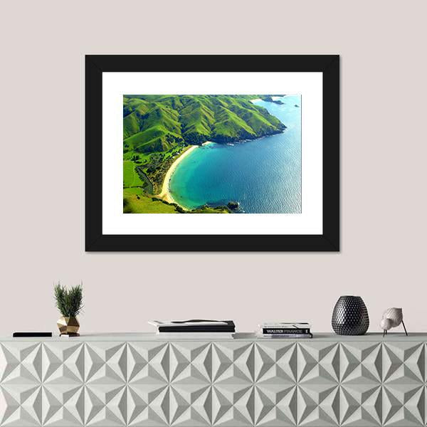 Taupo Bay In New Zealand Canvas Wall Art-5 Horizontal-Gallery Wrap-22" x 12"-Tiaracle