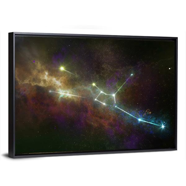 Taurus Constellation Canvas Wall Art-1 Piece-Floating Frame-24" x 16"-Tiaracle