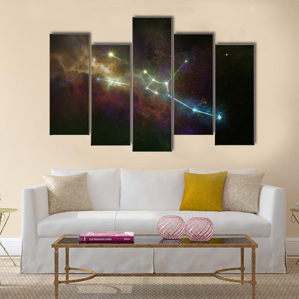 Taurus Constellation Canvas Wall Art-5 Pop-Gallery Wrap-32" x 21"-Tiaracle