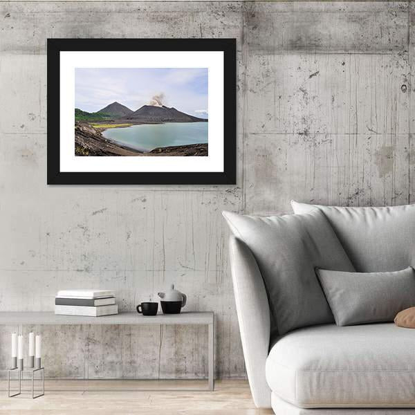 Tavurvur Volcano Panoramic Canvas Wall Art-1 Piece-36" x 12"-Tiaracle