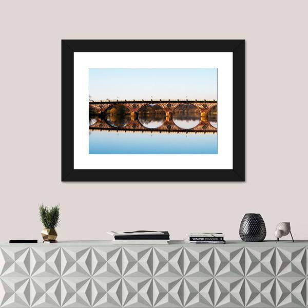 Tay Bridge In Perth Canvas Wall Art-3 Horizontal-Gallery Wrap-25" x 16"-Tiaracle