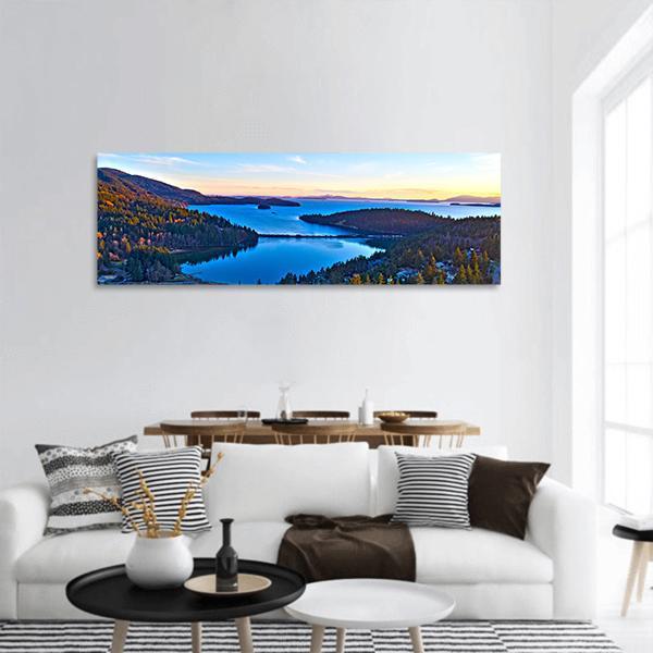 Teddy Bear Cove Bay Panoramic Canvas Wall Art-1 Piece-36" x 12"-Tiaracle
