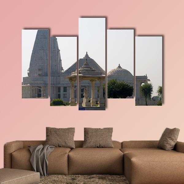 Temple Birla In Jaipur Canvas Wall Art-5 Pop-Gallery Wrap-47" x 32"-Tiaracle